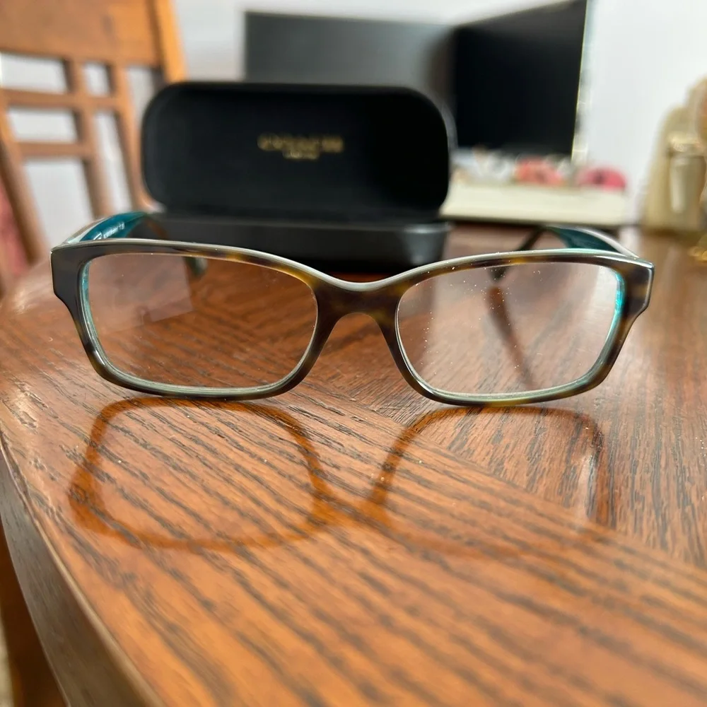 Coach Brooklyn HC 6040. Dark Tortoise / Teal
Eyeglasses Frames - Picture 2 of 14